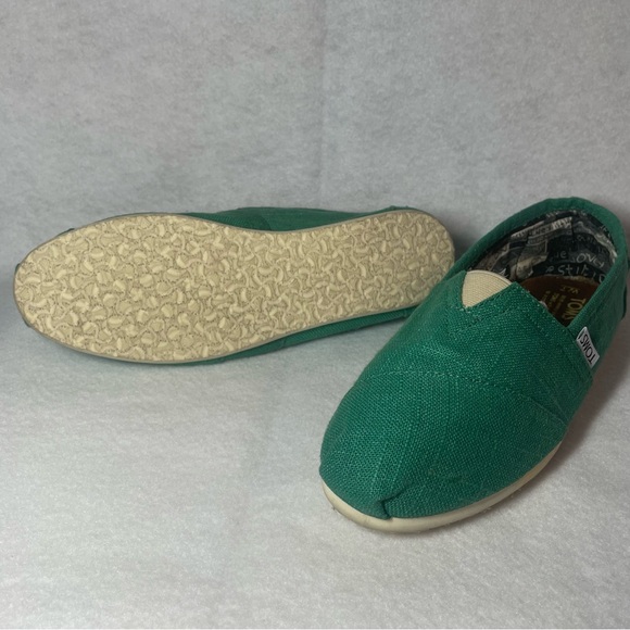 TOMS Canvas Classics Journey is the Destination Jade Green Women’s 7 - Picture 3 of 8